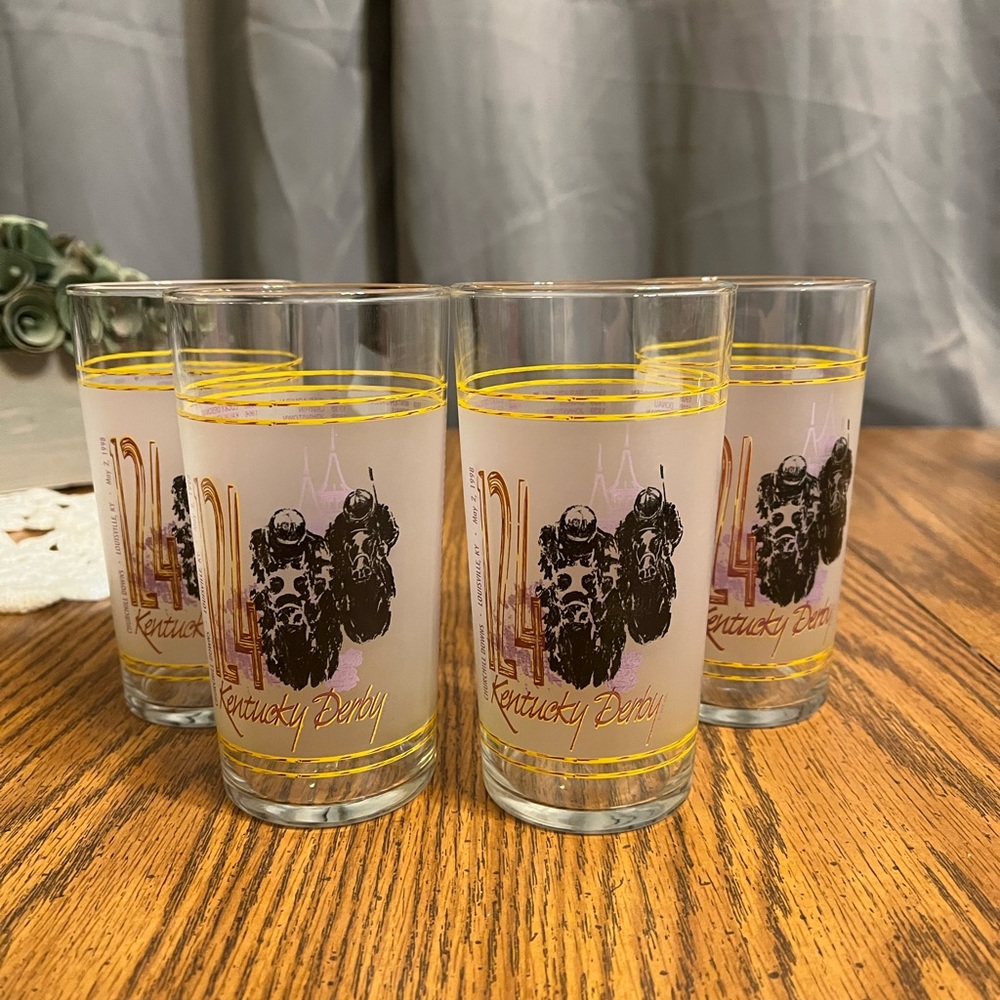 124th Kentucky Derby Churchill Downs May 2, 1998 Mint Julep Glasses 10 oz.